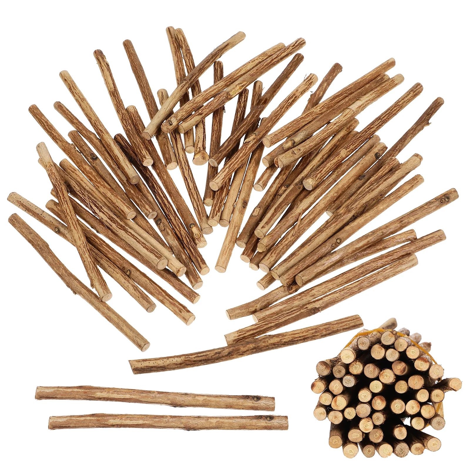 

50Pcs Wooden Sticks for Crafts Premium Quality Material DIY Projects Rustic Home Decors Unfinished Wood Supplies