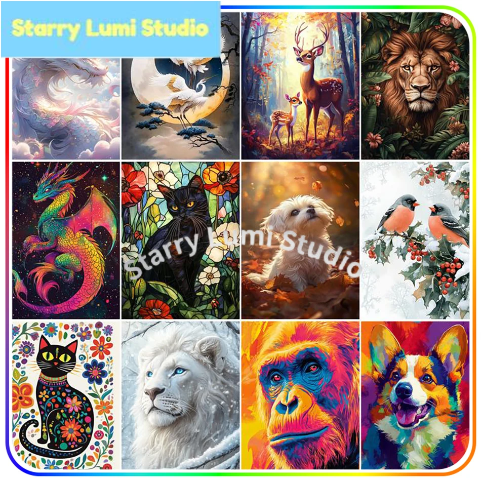 Animal 5D Crystal Diamond Painting Arts Craft Rhinestones Diamond Pictures Diamond Art Accessories Diy Wall Decororation