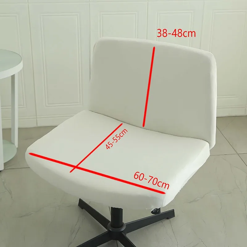 

1PC Elastic Milk Silk Chair Cover Armless Office Desk Swivel Chair Slipcovers Waterproof Wide Computer Office Chair Cover New