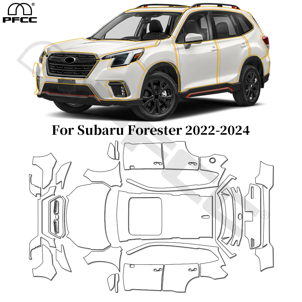 

For Subaru Forester 2022 2023 2024 TPU Paint Protection Film Anti-scratch Pre-cut PPF Car Body Clear Bra Resistant Invisible Kit
