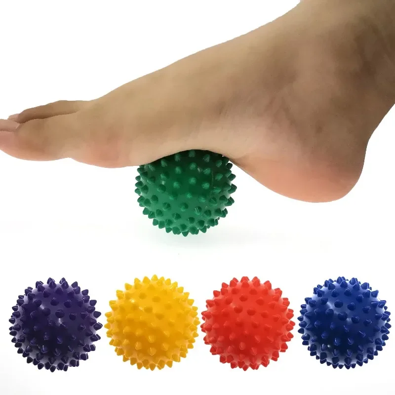 Bola de Massagem Espinhosa de 7cm, Rolo Corporal Portátil em PVC Durável para Liberação Miofascial, Fitness Esportivo e Alívio de Pontos de Pressão