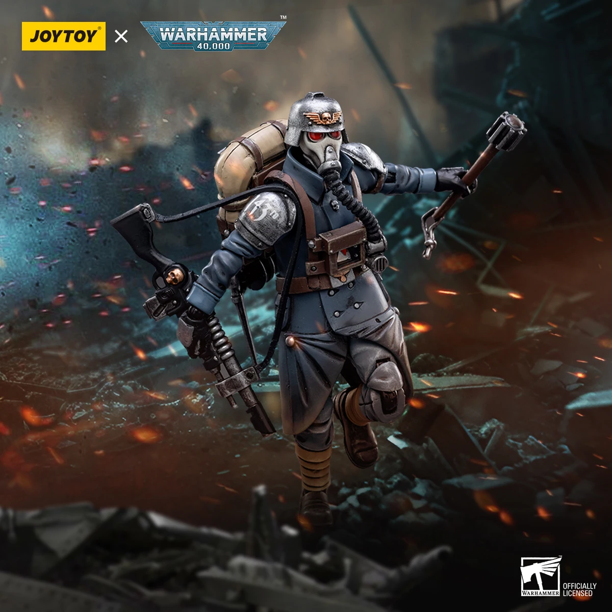 

JOYTOY Warhammer 40K Astra Militarum Death Korps Of Krieg Veteran Squad Guardsman Action Figure Original Collect Decoration Gift