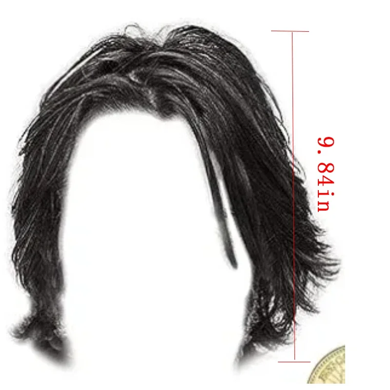 男ミディアムウィッグ舞台 Erform 衣類小道具ヘアアクセサリー映画キャラクターヴィンセントベガキャラクター髪型ヘッドカバー