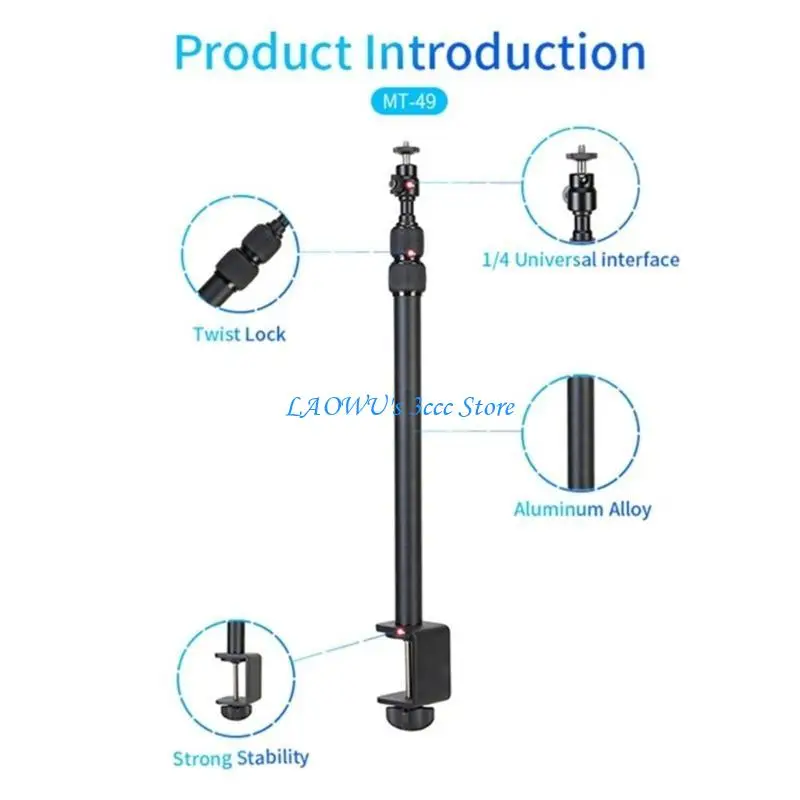 

Y8AD Professional Boom Arm Mount for Photography Camera Mount Desk Stand 1/4" Screw Perfect for Studio Light Video Recording