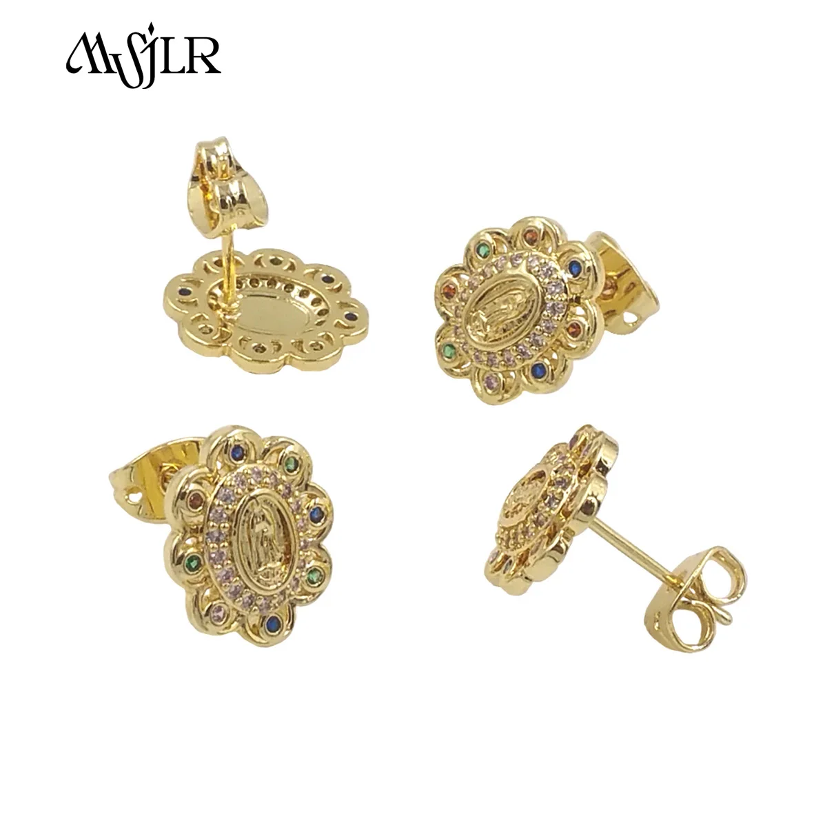 WT-MVE072  WKT 2023 Religious Style Cubic Zircon With Flower Shape Earrings Hot Design Earrings For Women jewelry Accessories