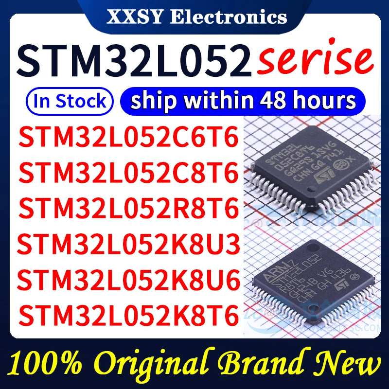 STM32L052C6T6 STM32L052C8T6 STM32L052R8T6 STM32L052K8U3 STM32L052K8U6 STM32L052K6T6 STM32L052K6U6 STM32L052K8T6ต้นฉบับใหม่