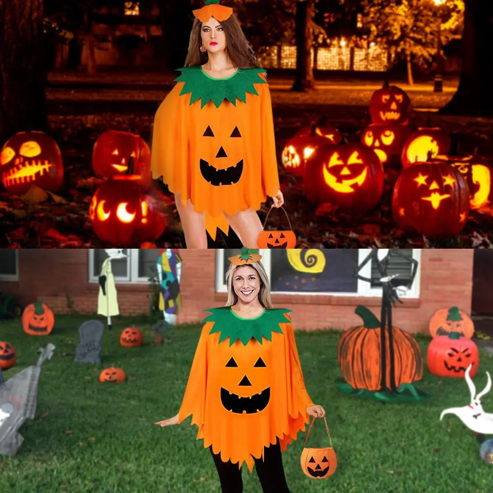 Spooktacular Halloween Pumpkin Costumes， Adorable 3-Piece Kids Pumpkin Costume Set (Unisex for Boys & Girls)， Plus Awesome Ad