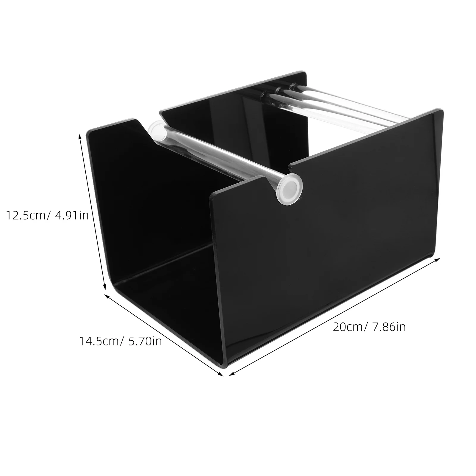 حامل موزع الملصقات منظم سطح المكتب من الأكريليك قابل للتعديل لفات الشريط اللاصق لفة ملصقات التعبئة والتغليف بالتجزئة في المستودعات