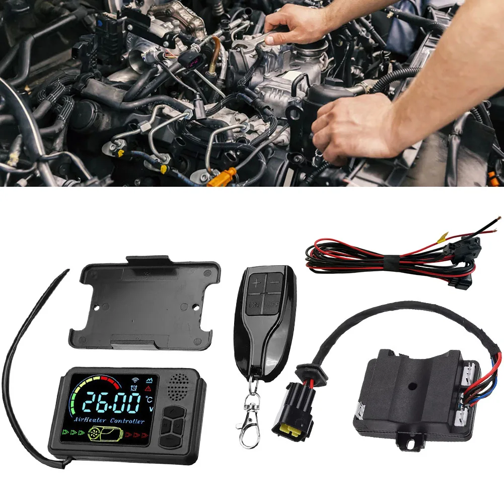 

Переключатель для ЖК-монитора, 12В, 5 кВт, воздушный нагреватель для работы в холодную погоду, в комплекте четырехконтактный жгут проводов, четкий дисплей.