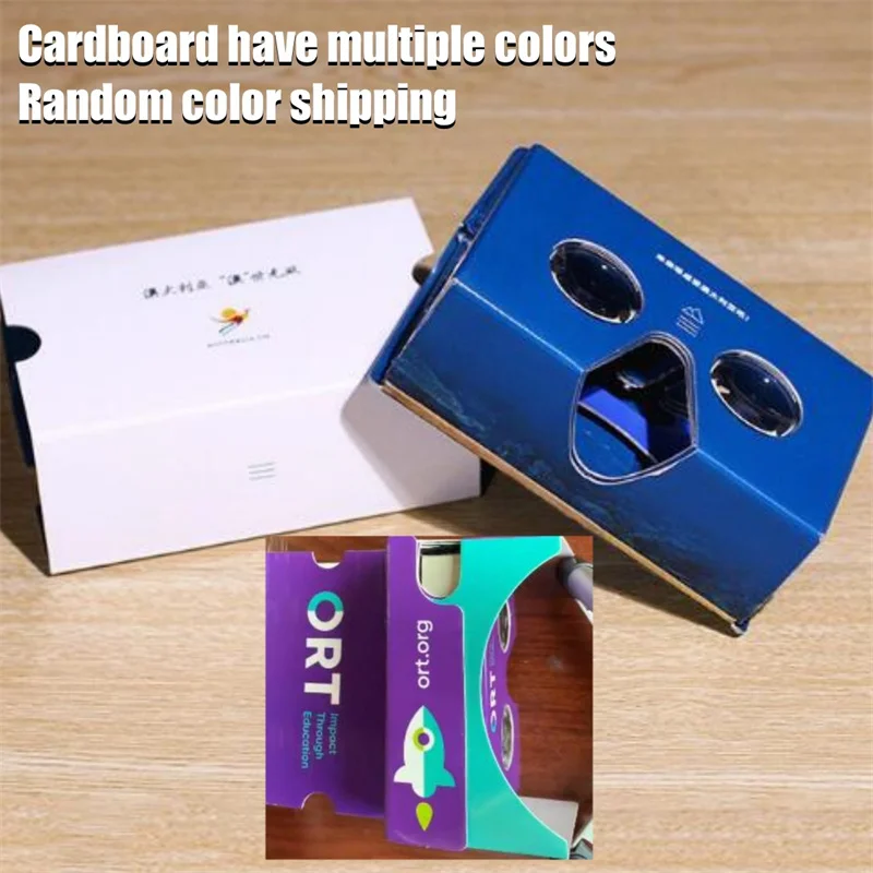 Portable MINI Pocket VR Glasses Virtual Reality Google Cardboard II Helmet DIY VR Box for 3.5-6.3\