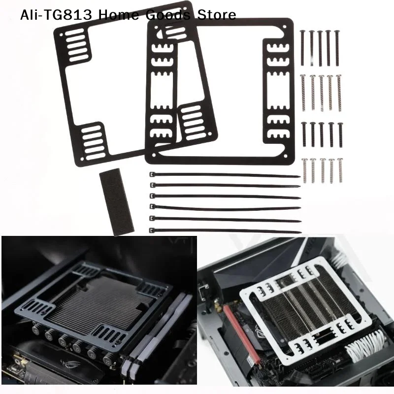 

[TG813]Fan Conversion Bracket 9CM To 12CM Can Be Used For Axp100 And Other 9CM Screw Fixed Heat Aluminum Alloy