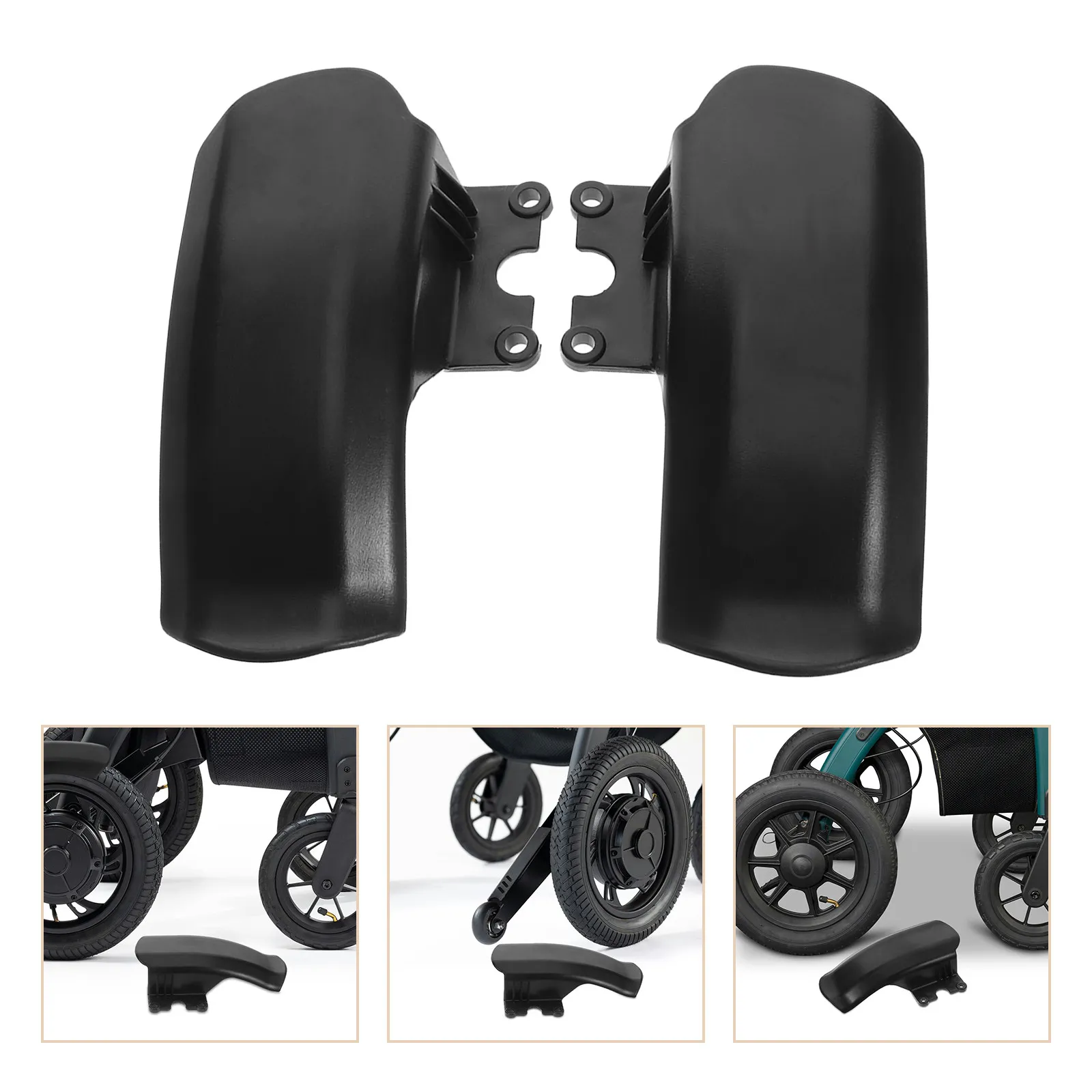 

Комплект из 2 грязезащитных брызговиков для инвалидных колясок, сверхпрочная защита для электрических инвалидных колясок, полное покрытие левой и правой стороны, простая сборка, для использования на улице