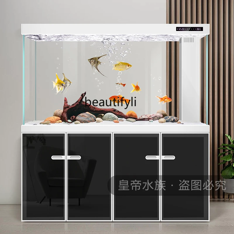 Subareas Screens Dragon Fish Tank Living Room Large Home Office High-End Super White Wall Smart Bottom Filter