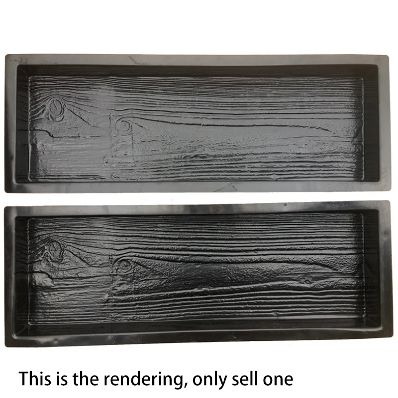 J1UL1N Imitation Wood Grain DIY Path Maker Paving Cement Brick Mold Stepping Pavement Road Concrete Mould