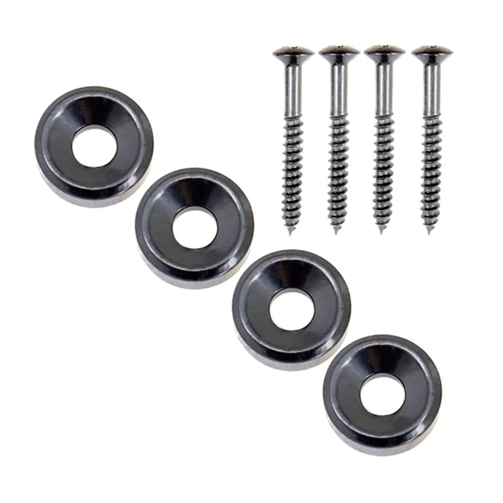 Guitar Fixed Button Neck Ferrules Iron Hardware Electric Guitar Accessory Kit for Bass Guitars 4 Strings Body Join