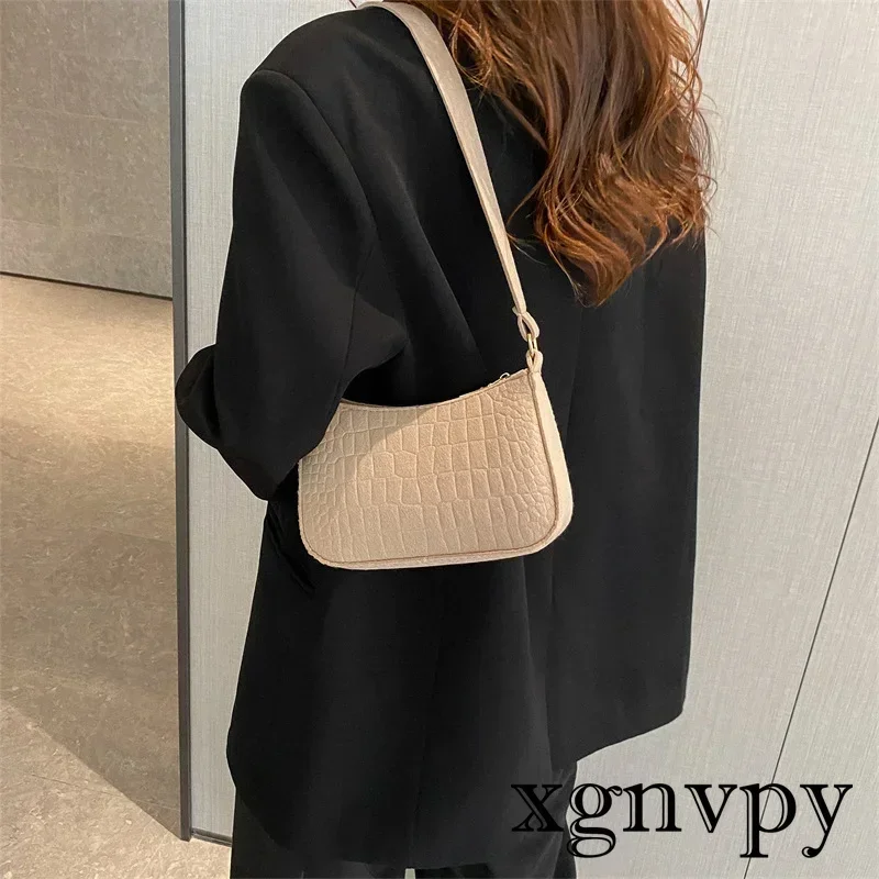 Xgnvpy-Sac sous-axillaire Bergame avancé pour femme, sacs à main sous-aisselle design, sacs à main en feutre, sacs à main en forme de croissant de dégager, mode initiée