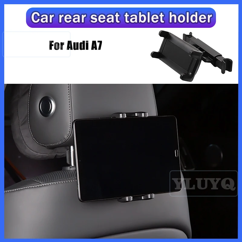 

For Audi A7 Car Tablet Holder, Rear Seat Phone Mount, 360° Adjustable Ball Head, Headrest Hook, Car Interior Accessories