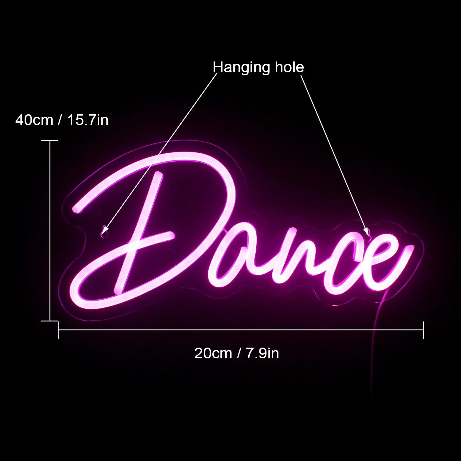 Dance Neon Sign LED Light Prom Light Decoration Wall Mount Gym Classroom Room Club Party Gifts Bar Room Personality Neon Light