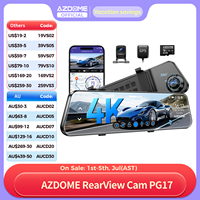 AZDOME PG17 4K Dash Cam 11.8'' Touch Screen RearView Cam Car DVR Dual-Channel GPS Wifi Video Recorder 24H Parking Modes Night Vi