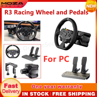 NEW MOZA R3 Racing Wheel and Pedals for PC 3.9 Nm of torque continuously output fully compatible with mainstream games