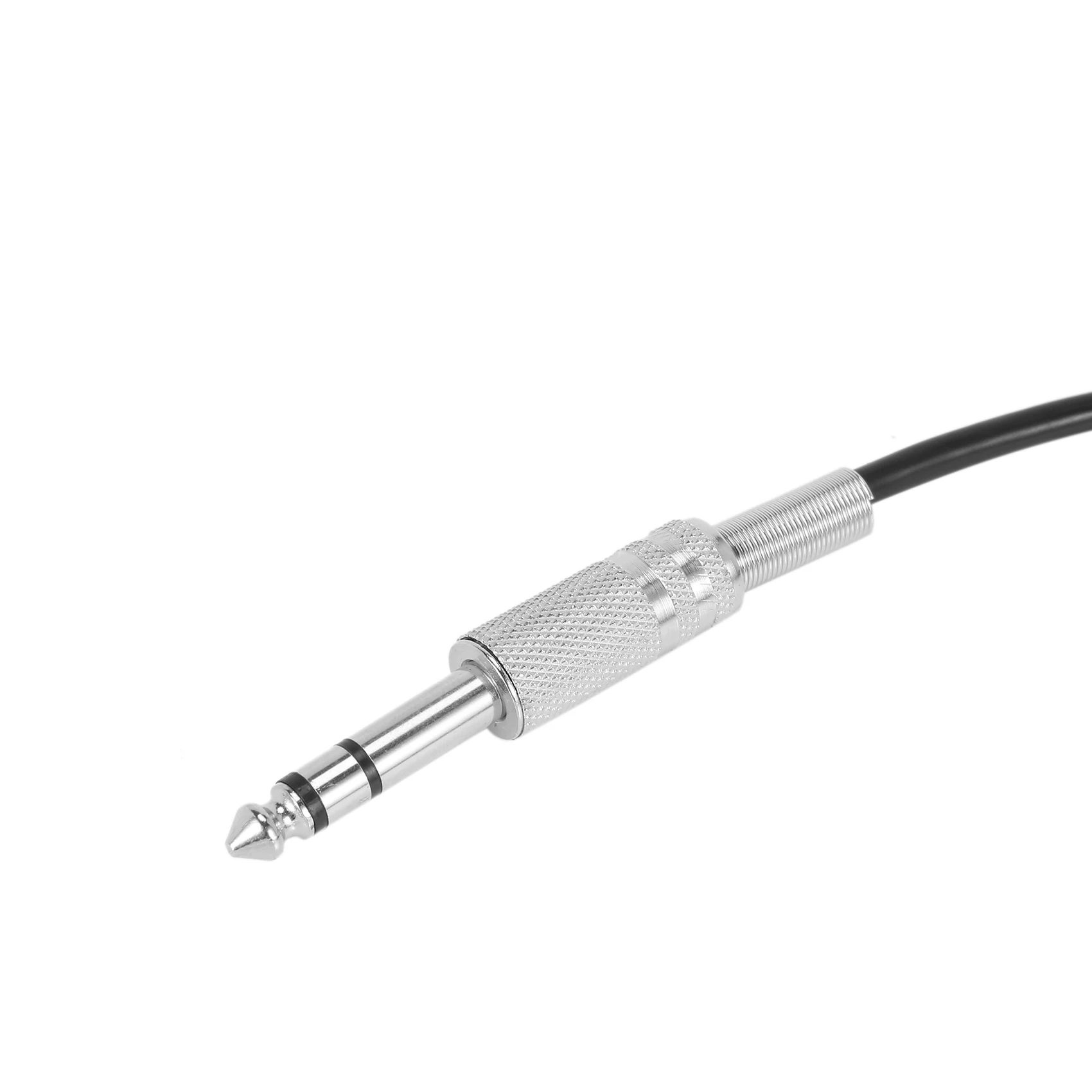 2Pcs 4.9Ft 3.5Mm 1/8 Inch Male To 6.35Mm 1/4 Inch Male TRS Stereo Audio Cable Hot Black
