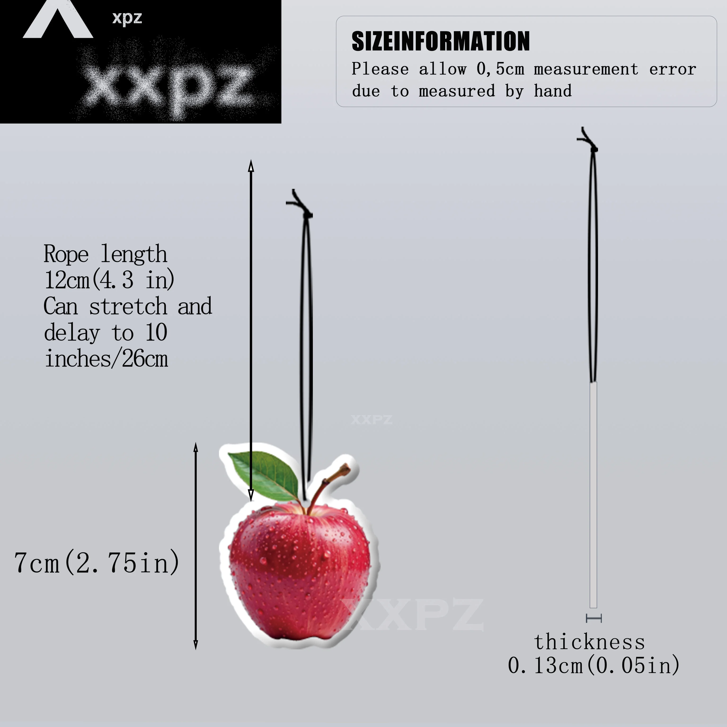 1/3pcs Apple Car Air Freshener Auto Parts Car Hanging Cute Red Apple Shape Aromatherapy Scent Natural Gift for Friends