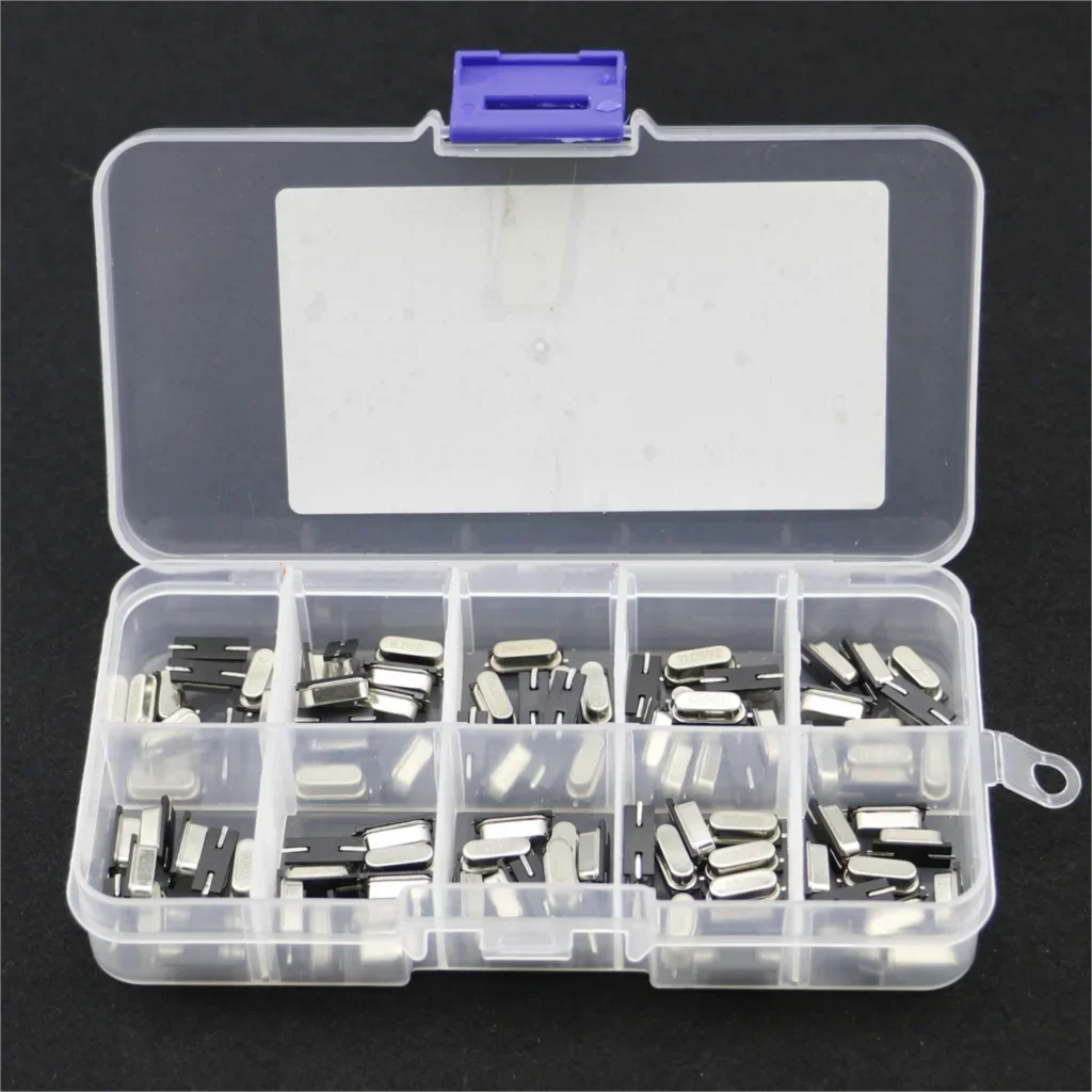 10Values HC-49S Quartz Resonator SMD Crystal Oscillator Kit 4MHz 6MHz 8MHz 12MHz 16MHz 24MHz 25MHz 48MHz 2Pin diy electronic set