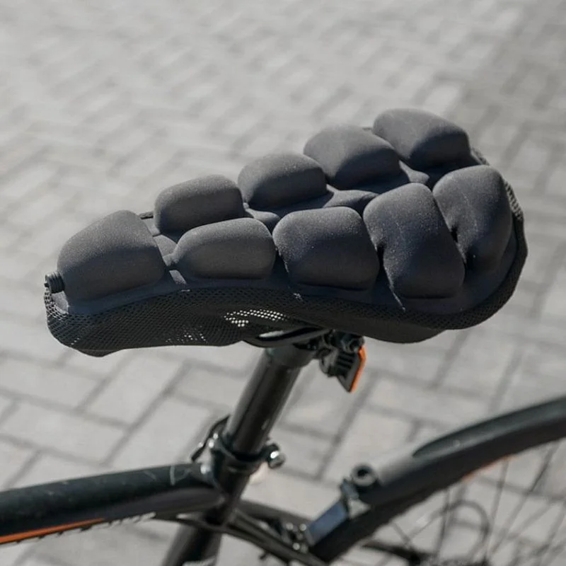 The Revolutionary 3D Air Bag Bicycle Seat Cushion, Incredibly  Bicycle Seat Super Comfortable with Foam Cushion