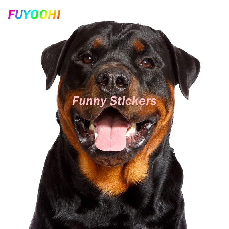 FUYOOHI Play Stickers Various Sizes PVC Decal Rottweiler Dog Animal Waterproof Accessories on Bumper Rearp Window Lapto naughty