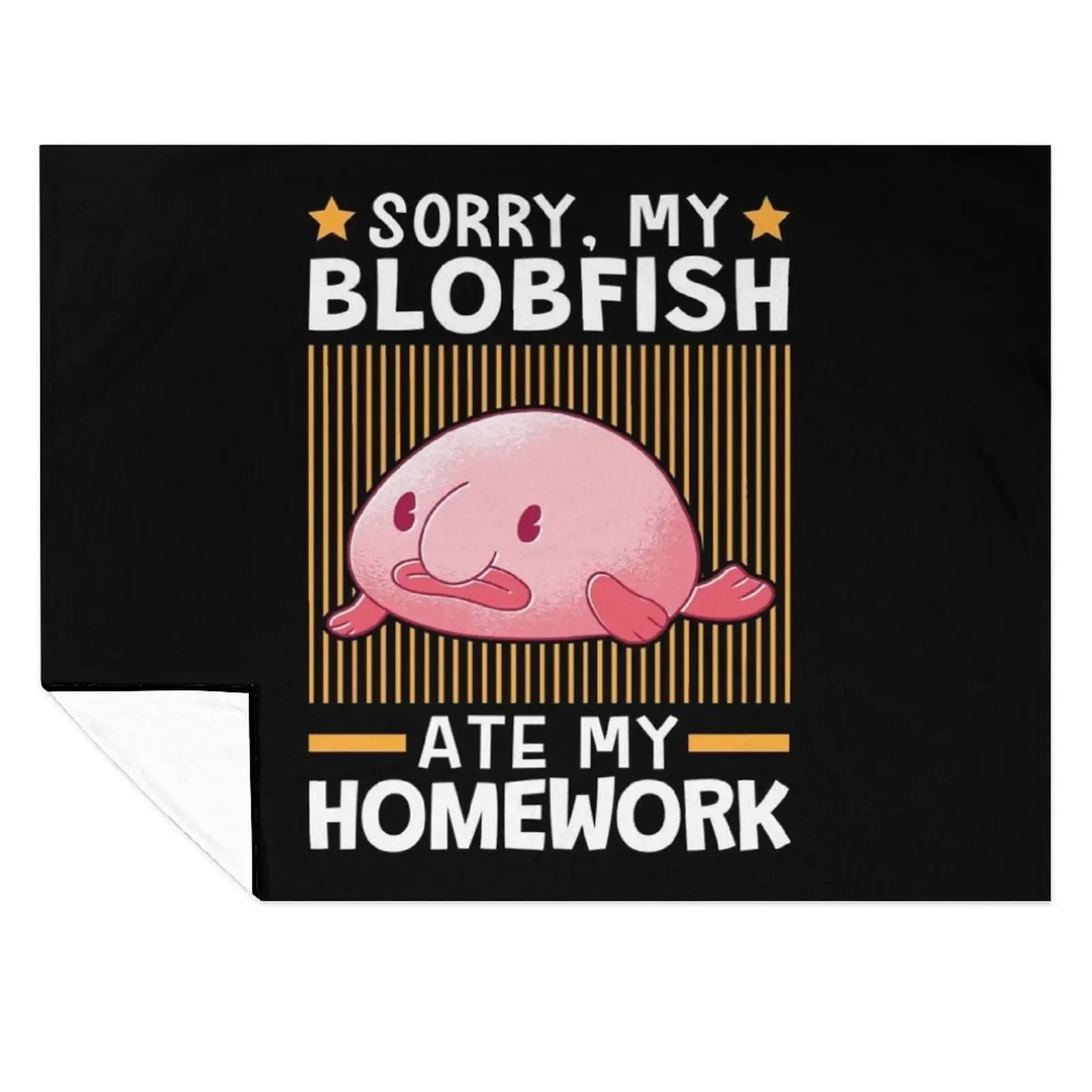 

Blobfish ate my homework Throw Blanket cosplay anime Heavy for babies manga Blankets