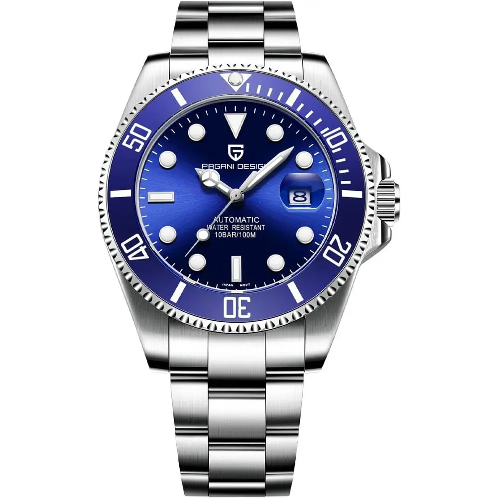 

Мужские часы 42 мм, автоматические, механические, из нержавеющей стали, водонепроницаемые, для дайвинга