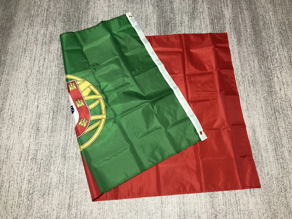 ZXZ free shipping Portugal flag 90X150cm  Hanging Polyester Fabrics Portuguese Portugal Flag For Decoration