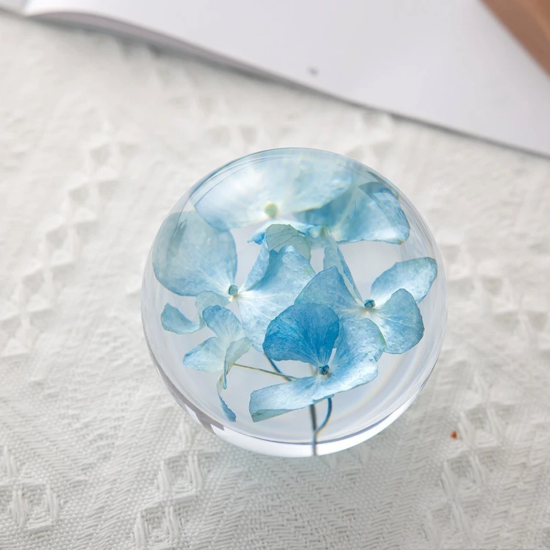 8CM Dreamy Flower Crystal Ball, Various Flower Decorated Dreamy Balls