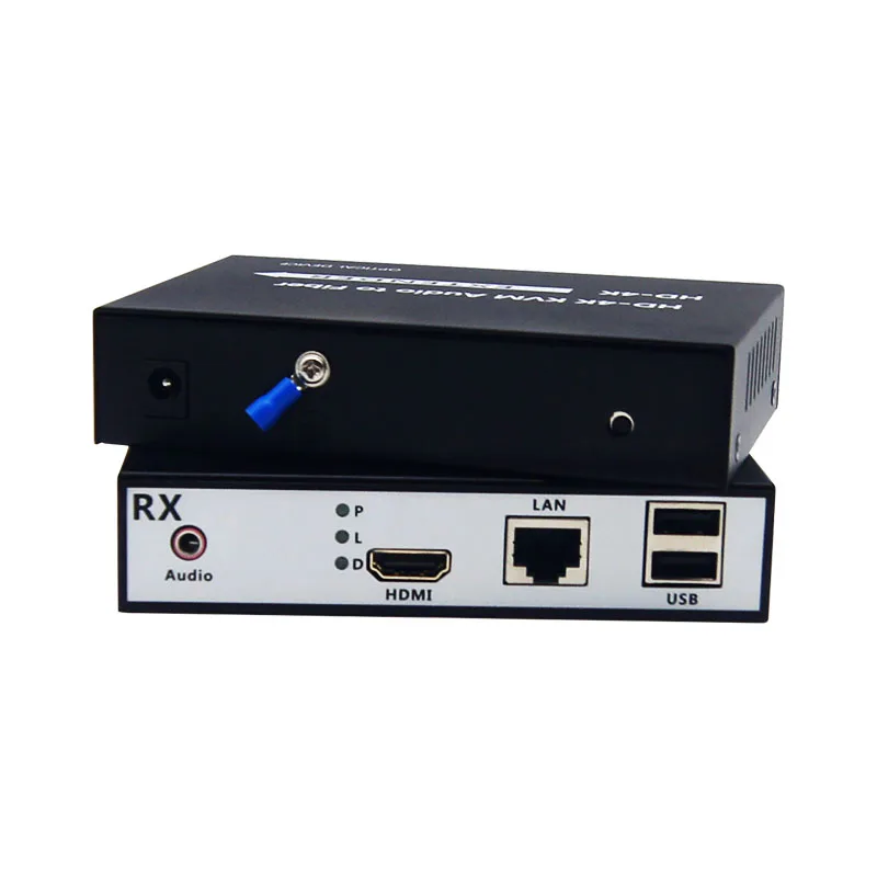 4K HDMI KVM Over Cat5 Extender with Audio Loopout USB up to 100m/328ft