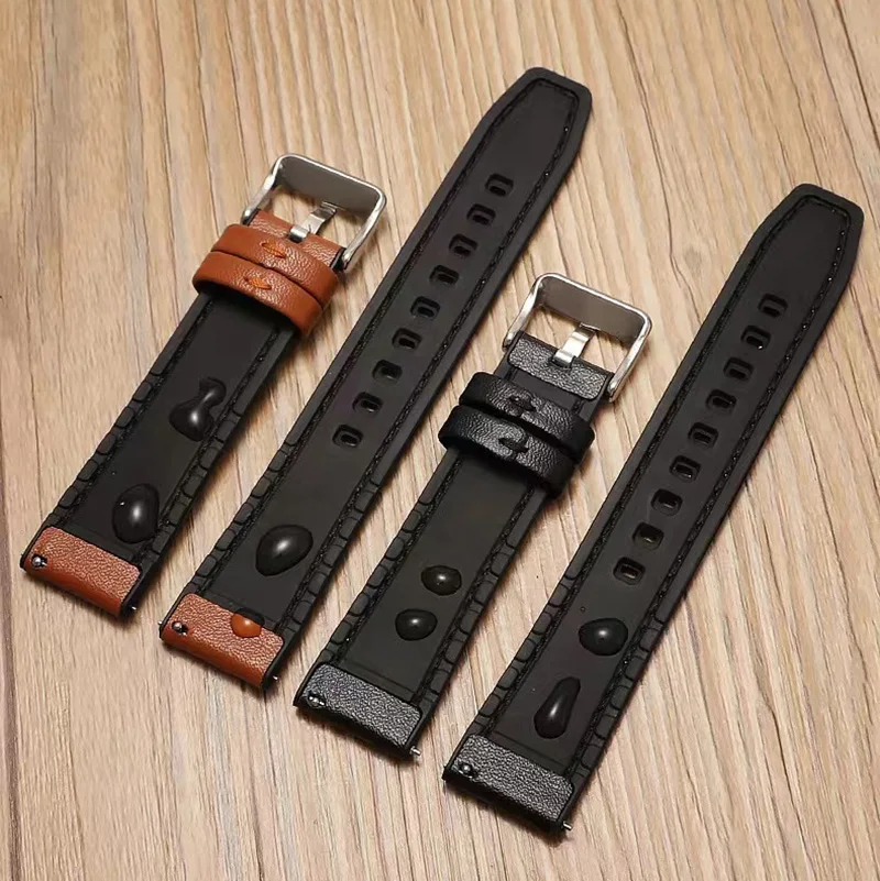 20mm 22mm Strap For Honor Magic Watch 2 42mm 46mm Leather Silicone Bracelet For Honor Watch 4 Pro/GS Pro/GS 3/ES Smartwatch Band