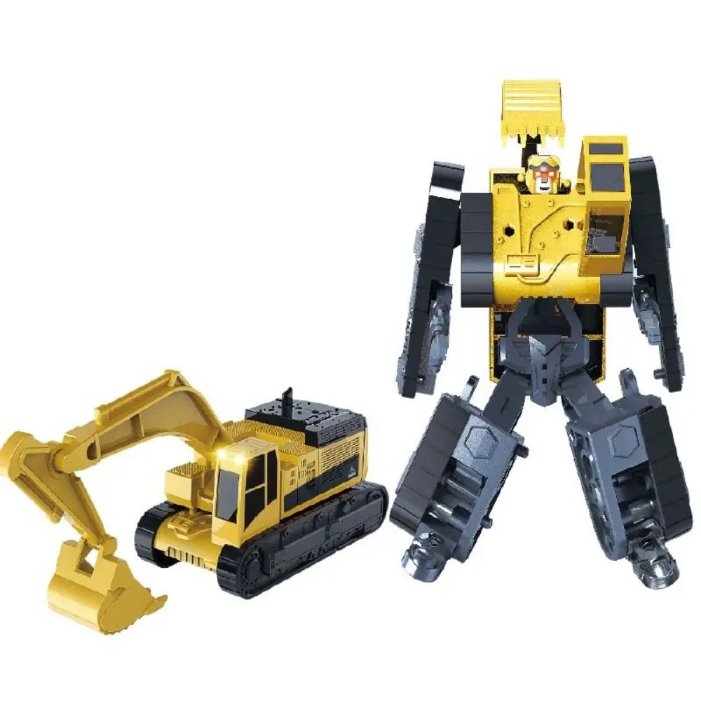 2 in 1 Deformation Robot Train Excavator Bulldozer Transformation Robot Toy Model Toys Movable Engineering Vehicle Robot