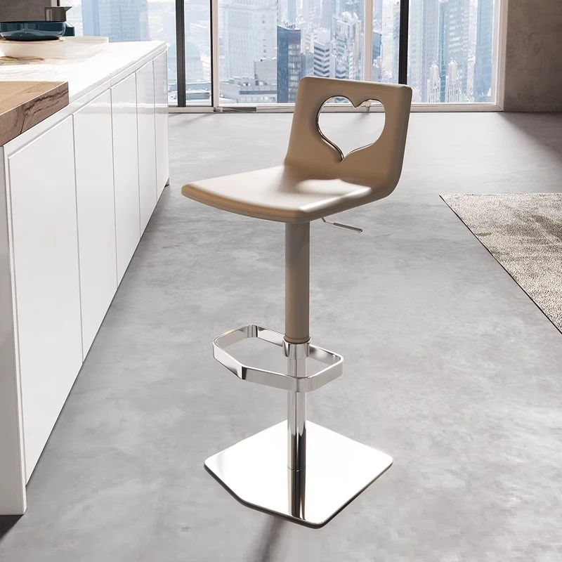 كراسي بار المطبخ المكتبية، ارتفاع دوار معدني حديث، مقاعد مريحة للبار، أثاث بار مريح