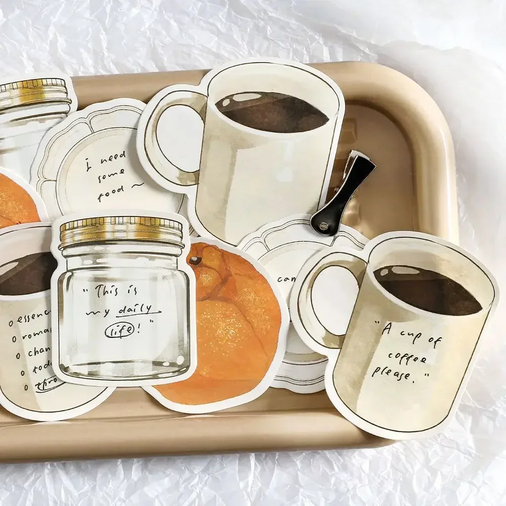 Cute Time Gap Series Sticky Notes Korean Cartoon Student Note Message Stickers Handbook Material Paper School Supplies