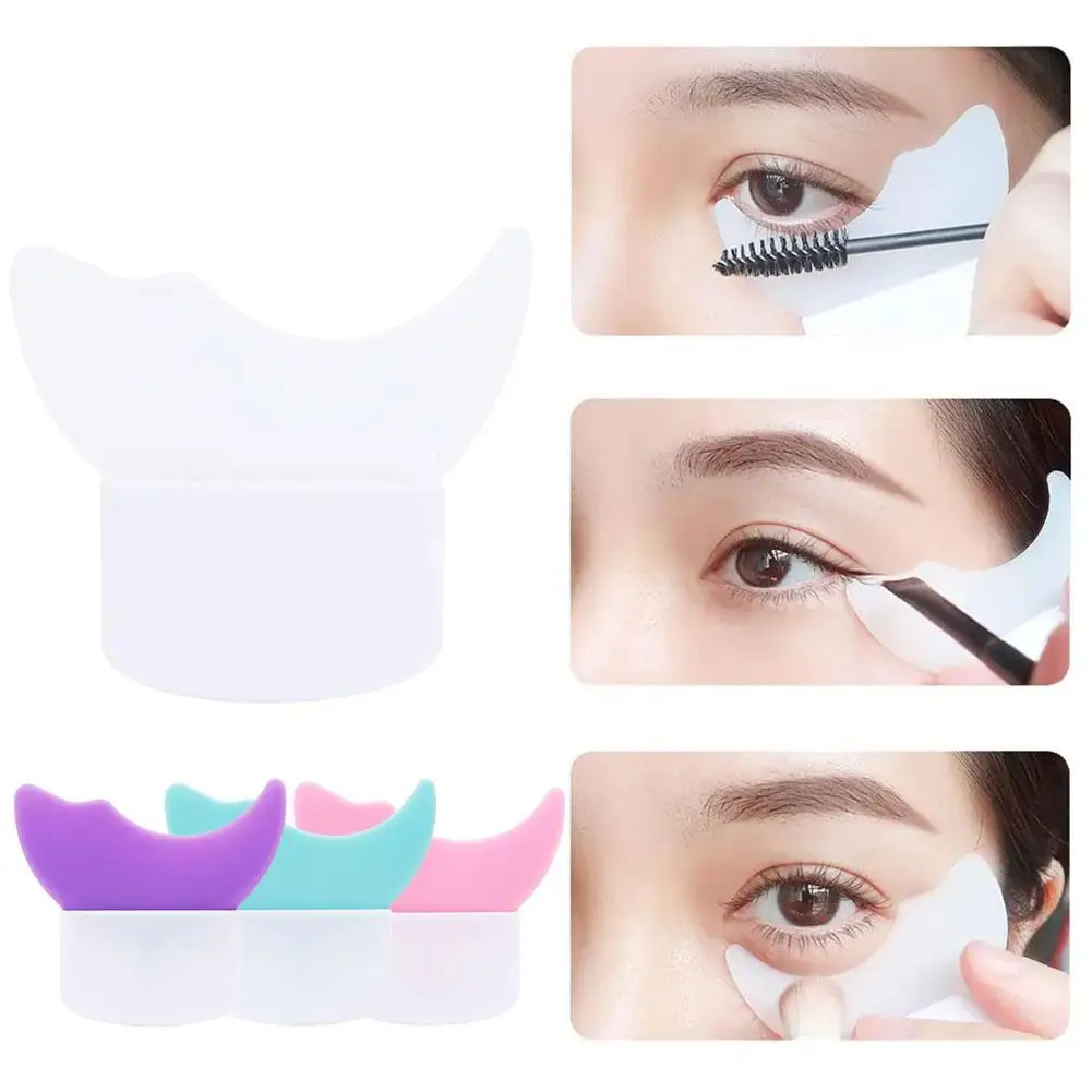 Modèle de maquillage en silicone réutilisable pour les yeux, aide à l'eyeliner, guide des cils, contour des yeux, nouveau, V7I9