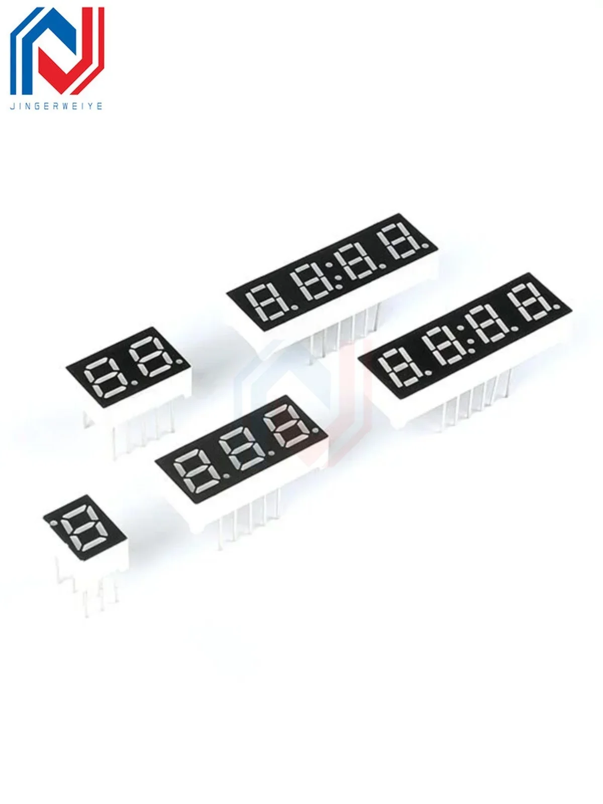 5Pcs/lot LED Digital Tube Luminotron 0.36-Inch 1/2/3/4-Bit Co-Yin/Co-Yang Red Highlight Digital Display Tube Clock