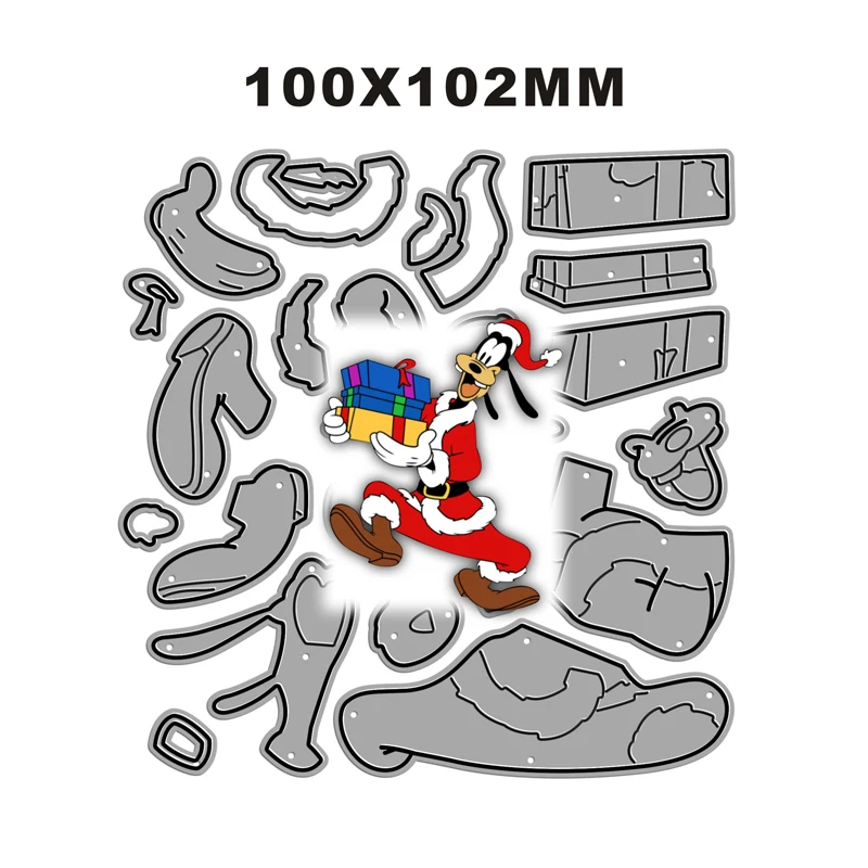 Christmas Goofy Hand Held Gift Metal Cutting Die Clipbook Die Diy Die Knife Process Embossing Die Cutting Card Making 2022 New D