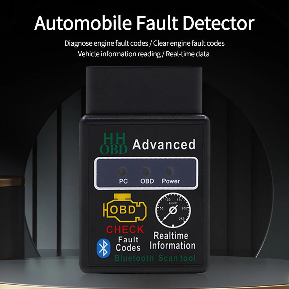 1 PC Car Fault Detector Bluetooth V1.5 Mini Elm327 OBD2 Scanner OBD Car Diagnostic Tool Code Reader For Android Windows Systems