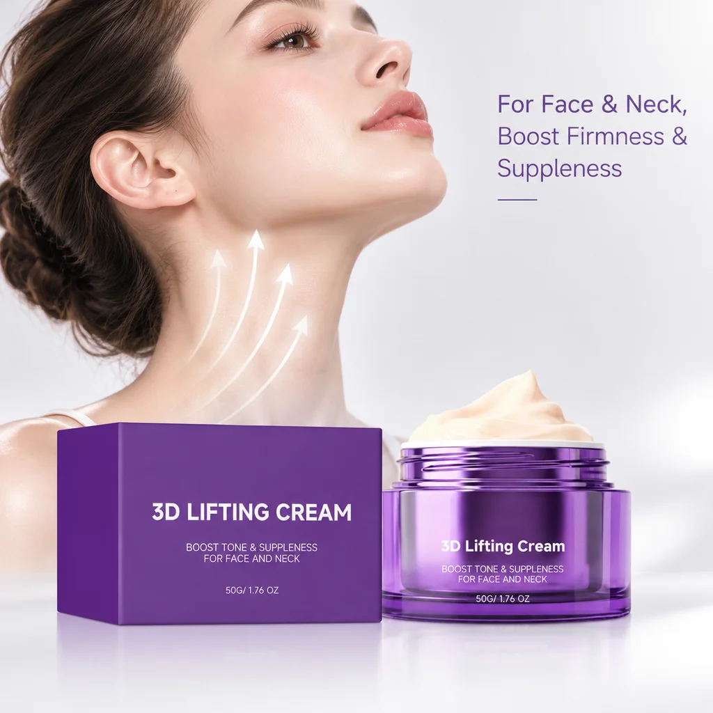 3D Lifting Cream Face Neck Facial Cream Moisturizer Nourishing Hydrates Skin Boosts ElasticDaily Day Night Neck Skin Care Cream