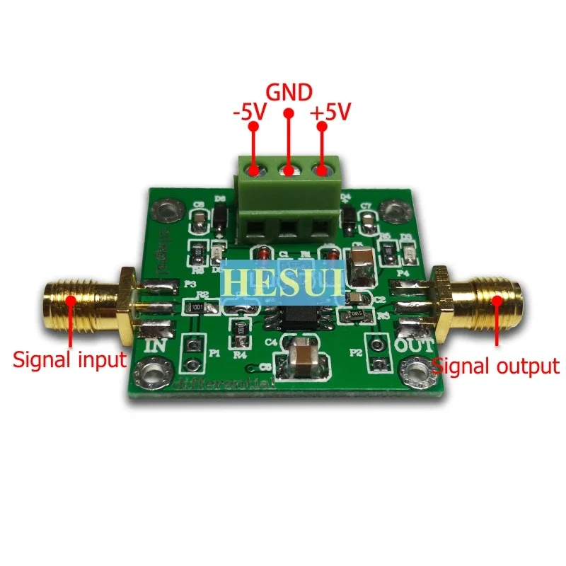 Low frequency signal waveform of the analog integrated operational amplifier module can be changed into a differential opera