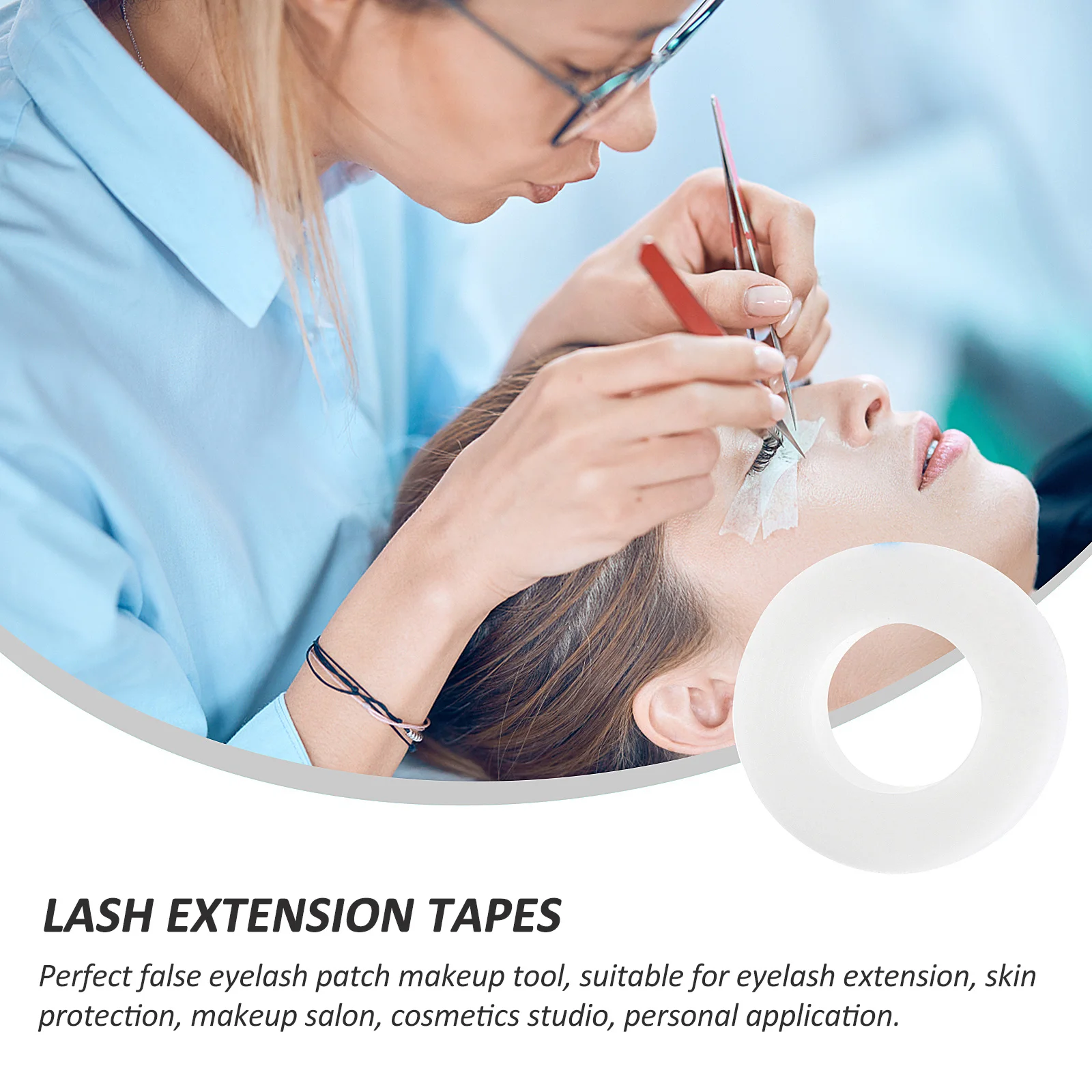 Bandes adhésives pour extensions de cils, 10 pièces, tissu Non tissé pour peau sensible, outil de maquillage d'élimination douce