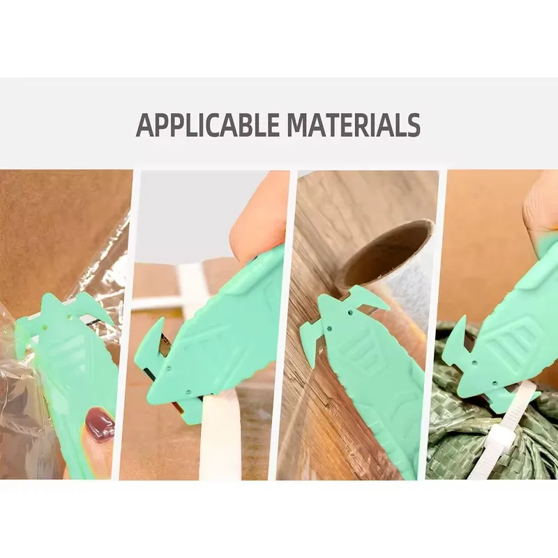 Safety Box Cutter Knife Of Recessed Concealed Stainless Steel Blade, Package Opener Plastic Cutter For Box, Carton,1pcs