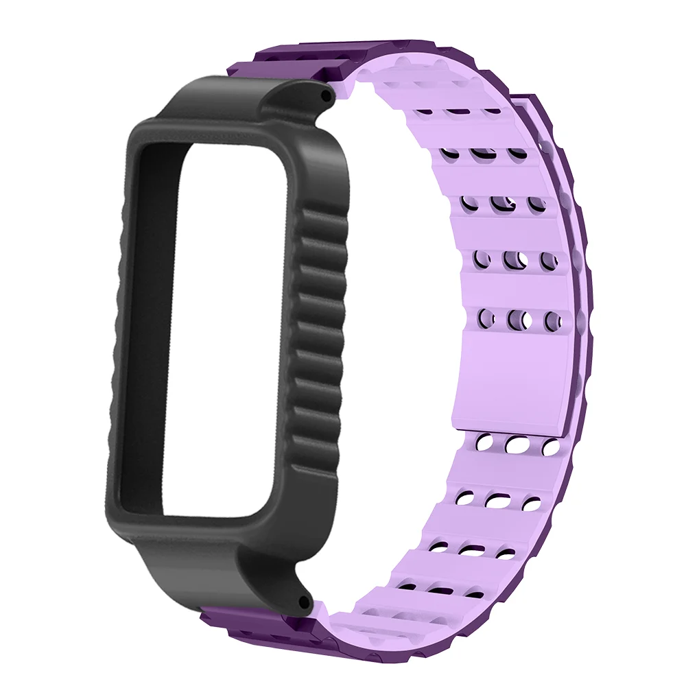 

Quick Release Magnetic Strap + Protective Case For Honor Band 9 Breathable Air Holes Washable Silicone Sport Band for Men Women