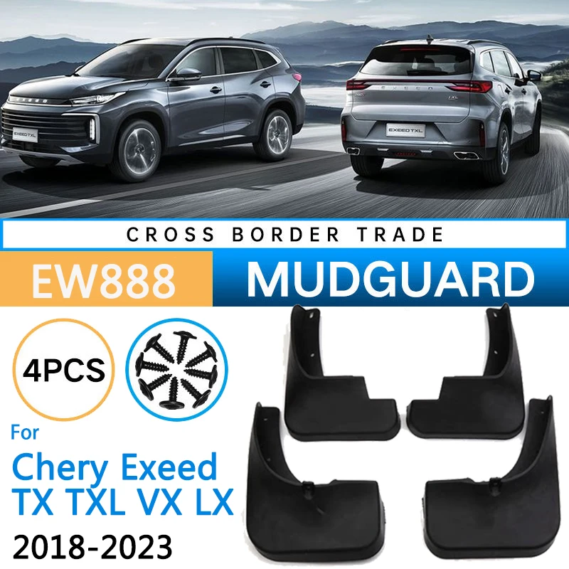 

for Chery Exeed TX TXL 2022 VX LX 2018~2023 2021 Auto Front Rear Wheel Mudguards Fender Mudflap Mud Flaps Splash Car Accessories