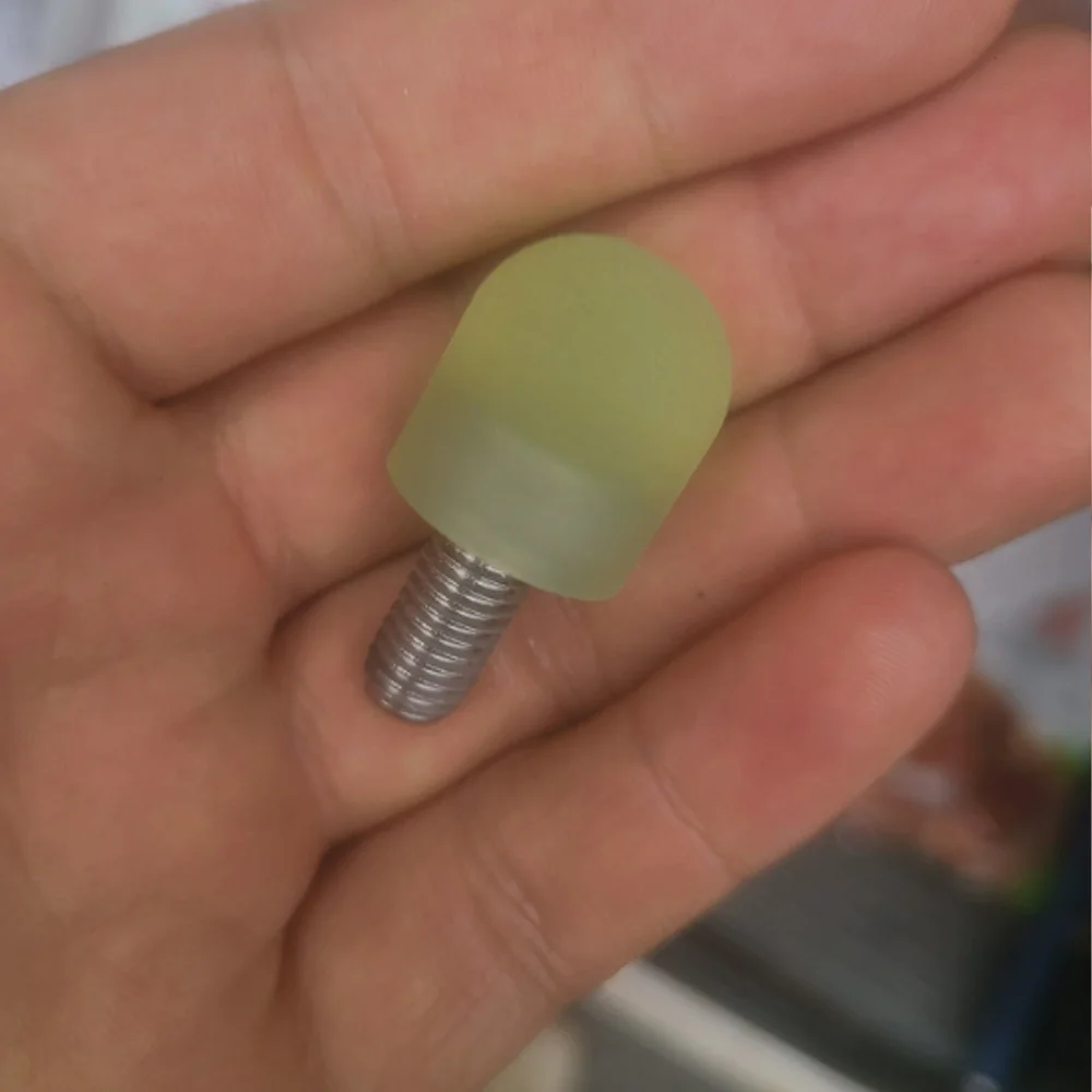 1Pc 90A Polyurethane Screw 304 Stainless Steel Round Head Anti-Collision Shock Absorbing PU Urethane Bolt M4 M5 M6 M8 M10 M12