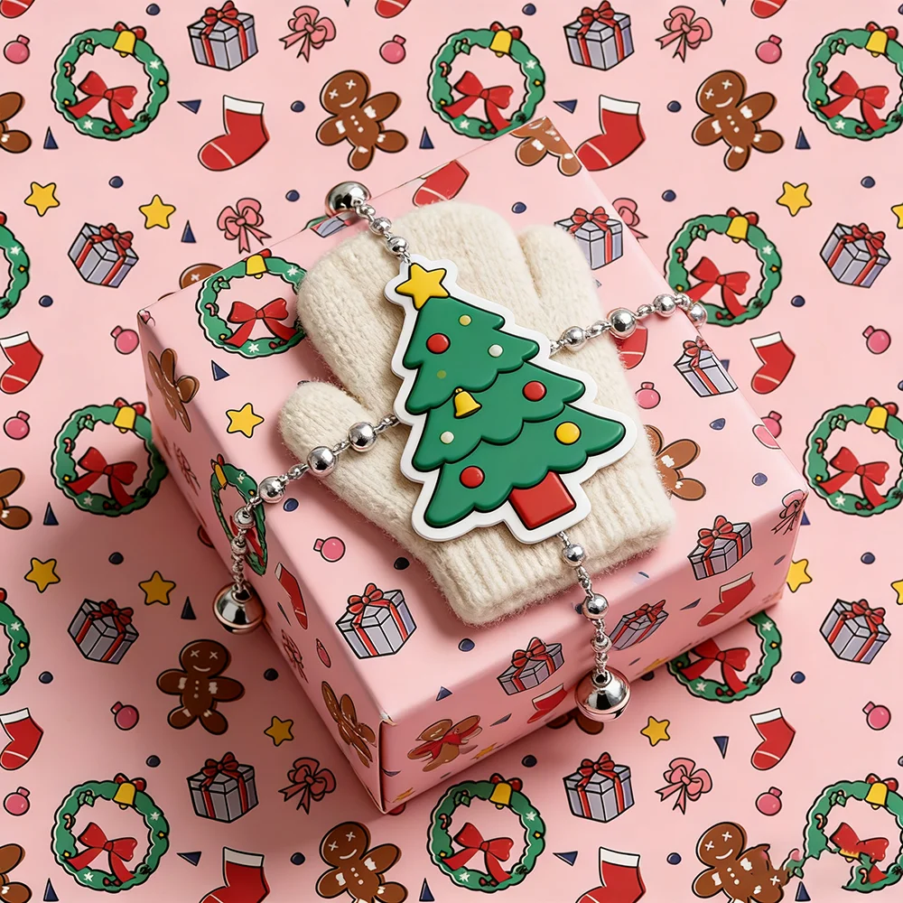 

10 Sheets Merry Christmas Gift Wrapping Paper Santa Claus Xmas Tree Wreath Xmas Gift Packaging Paper New Year Decoration Paper